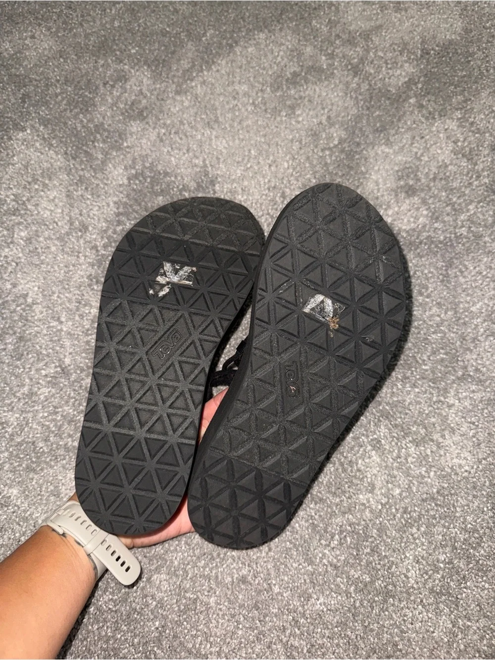 Teva Black Infinity Platform Sandals Size 8